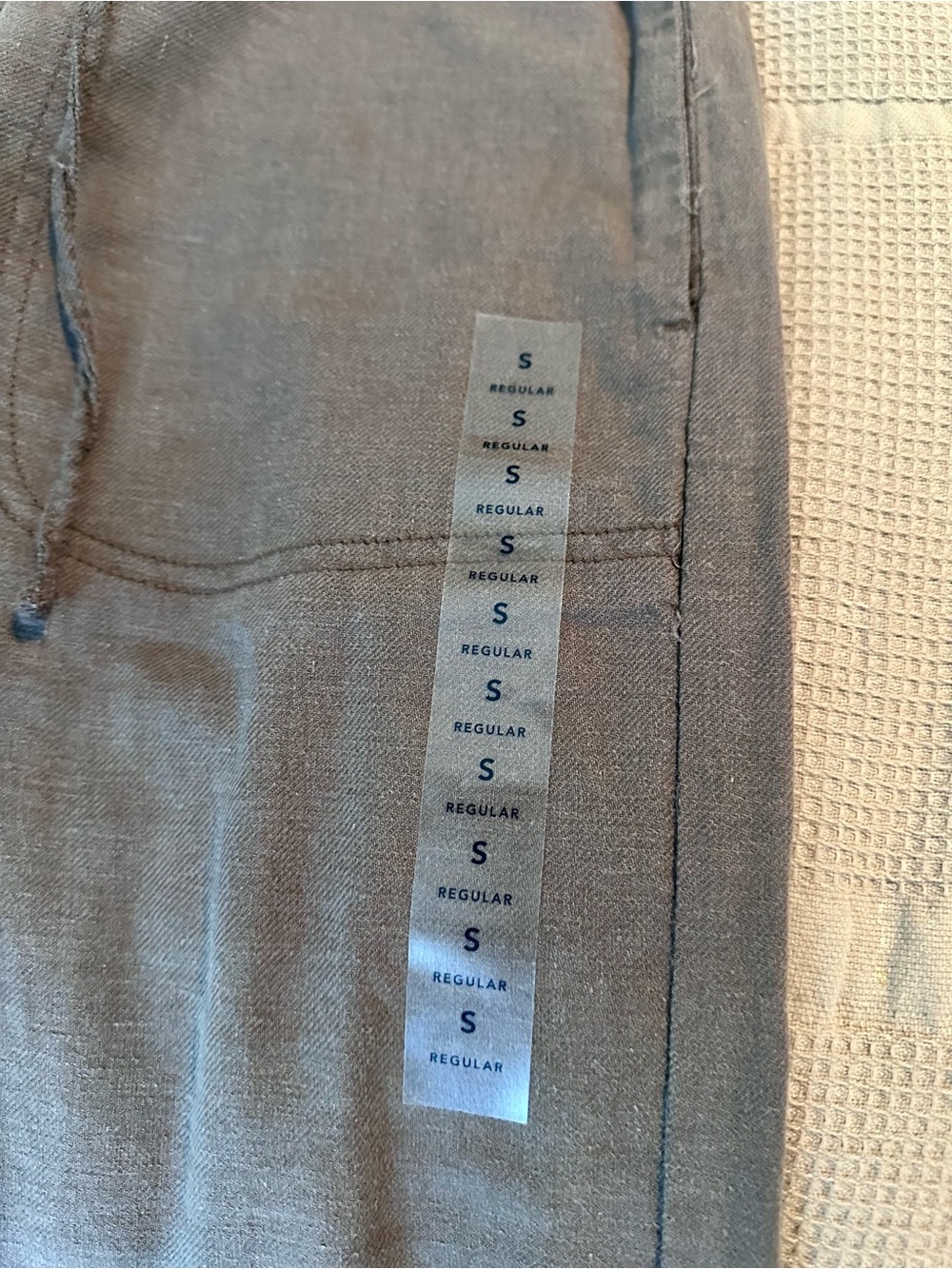 American Eagle Outfitters Women’s Brown Drawstring Linen-Blend Chinos - Picture 2 of 3